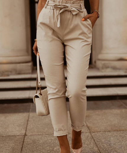 Hlače Pixie Bež