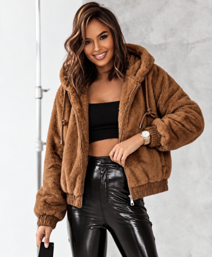 Jakna Teddy Rjava
