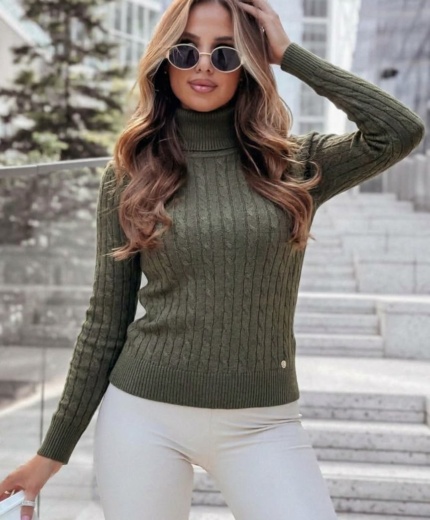 Pulover Bianca Oliven
